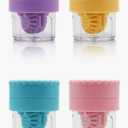 Contact Lens Case, 2 in 1 Manual Contact Lens Washer Cleaner Storage Case Portable Size Solution Soaking Container for Travel, Daily Use (4 Colors)