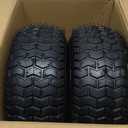 15x6.00-6 Replacement Lawn Mower Tires - 2 Pack Heavy Duty15x6.00-6nhs Rubber Tire and Wheel - Riding Lawn Mower Tires with Bearing Bore 3/4 Inch - Compatible with Most Riding Mowers and Lawn Tractors