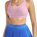 RUNNING GIRL Sports Bras for Women,Seamless Strappy Sports Bra High Support Crisscross Back with Removable Pads (L)