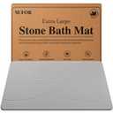 Extra Large Stone Bath Mat - Absorbent Diatomaceous Earth Stone Bath Mat Large - Non-Slip Diatomite Bathmat - Easy Clean and Quick Drying - Long Instant Dry Bathmat - XL