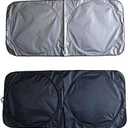 Showay Car Windshield Sunshade Cover Sliver 160cm*85cm Folding Uv Protector, Easy Install And Package