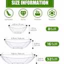 Tanlade 50 Pcs Square Plastic Serving Bowls Disposable Snack Salad Bowl Small Party Candy Bar Containers Taco Bar Serving Dishes for Buffet Chips Fruit(Clear,32 oz)