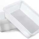 Remerry 6 Pack Polypropylene Containment Tray 15 L x 10.8 W x 4 H Rectangular Lab Tray for Sterilizing and Drying Laboratory Supplies, Durable and Temperature Resistant Plastic