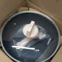 CAROTE 10/12/12.5 Inch Nonstick Deep Frying Pan with Lid, Jumbo Cooker Saute Pan with Pour Spout, Skillet Induction Cookware, Non Stick Cooking Pan PFOA Free, Classic Granite