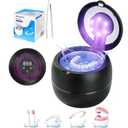 2026 Upgraded Ultrasonic Retainer Cleaner, 45kHz Cordless Dental Appliance Bath with 1800mAh Battery, 4 Timers & 304 Stainless Steel Tank for Aligners, Mouth Guards, Dentures, Jewelry
