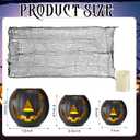 3 Pcs Halloween Metal Jack O Lanterns Pumpkin Set with LED Candles and Black Creepy Cloth Set of 3 Jack O Lantern Halloween Fall Outside or Inside Table Ornaments for Home Festival Party Decor