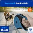 American Kennel Club Heavy Duty Retractable Dog Leash, 16.4ft, Tangle-Free, Ergonomic Grip, One-Hand Brake, for Medium & Large Dogs up to 110 lbs Blue, Large Dog (Up to 110 lbs)