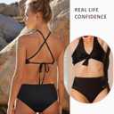 FeelinGirl Tummy Control Underwear Shapewear for Women Mid Waisted Shaping Panties Lower Belly Body Shaper Girdle (Black, XL)