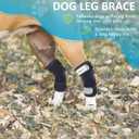 Dog Leg Braces for Rear Legs, Hock Brace for Back Legs with Metal Strips and Safety Reflective Straps for Short Legs, Joint Warps Support for Hind Legs Injuries Sprains Arthritis (Medium(1Pair)