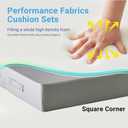 IPYNBAP Outdoor Cushions for Patio Furniture,Outdoor Seat Cushion Set 24 x 24 x 5.75 Inch,Waterproof & Fade Resistant Outdoor Chair Cushions,Deep Patio Chair Cushion with Removable Cover,Grey