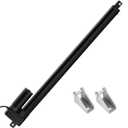 JQDML 24V Heavy Duty Linear Actuator 22 Inch Stroke 660 lbs IP65 Waterproof | 0.2 in/s Speed, Max Load 3000N, Low Noise, with Mounting Brackets, for Window Door Opener, Solar Tracker, RV, Home Automation