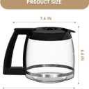 14-Cups Coffee Carafe Replacement Pot Compatible with Cuisinart Coffee Machine DCC-2200RC, DCC-2200, DCC-3200, DCC-3200P1, DCC-3200FR, DCC-3200CPAMZ, DCC-2600, DCC-2800,DCC-1800FR, CBC-7400 CBC-7000PC