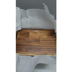 Sunhoo Bread Box for Kitchen Countertop Wooden Bread Storage Container Bin 2 Layer Breadbox Holder Large Capacity Keeper Vintage Farmhouse Food Organizer Pantry Shelf Acrylic Window (Brown)