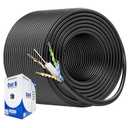 Cable Matters [UL Listed] 10Gbps in-Wall (CM) Rated 23AWG Bare Copper Cat 6 Cable - 1000ft, Solid, UTP Cat6 Bulk Ethernet Cable, Cat6 Ethernet Cord, Black