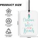 4 Pcs Christmas Car Air Freshener Beach Christmas Car Accessories for Mirror Bathroom Dorm Coastal Tropical Xmas Air Fresheners Cars Gifts for Women Men