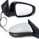 Right Passenger Side Mirror Assembly Fits 2015-2018 Toyota Rav4 with Power Glass Heated Turn Signal and Blind Spot without Puddle lights Match Black Replace TO1321343(8 Pins)