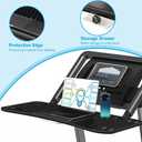 LUCKUP Treadmill Desk Attachment-39 Wide Universal Walking Laptop Desk Holder with Cup Tablet Phone Holder & Laptop Stand, Ergonomic Platform Workstation for Treadmill, Black