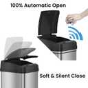 iTouchless New Sensor Trash Can Lid Replacement for Models IT13MX, IT13MXL, DZT13P, DZT13PL, DZT13M, and DZT08P, DZT08PL, and Other Variants