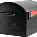 Mail Boss Orca XL Extra Large Steel Mailbox USPS Approved T4 Rural Mailbox Heavy-Duty Galvanized Steel, Powder-Coated, Non-Locking Design Model #7306, Black