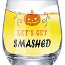 Let's Get Smashed 4 PCS  Halloween Glasses Halloween Party Drinking Cups 4 Glass Cups 