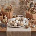 Gejoy 24 Pcs Easter Speckled Eggs Textured Plastic Eggs Neutral Easter Decor Pastel Fake Chicken Eggs Easter Bowl Basket Vase Fillers Rustic Spring Easter Decor for Home Table Egg Hunts (Textured)