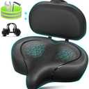 2024 New Noseless Bike Seat Cushion for Men & Women - Extra Padding & Comfort Wide Bicycle Seat, Oversized Comfortable Saddle for Peloton Bikes, Exercise Bikes, Electric Bikes, Cruiser Bikes