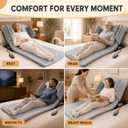Electric Lifting Backrest for Bed, 2-80° Adjustable, 300 lb Capacity, 30x71'' Long Cushion