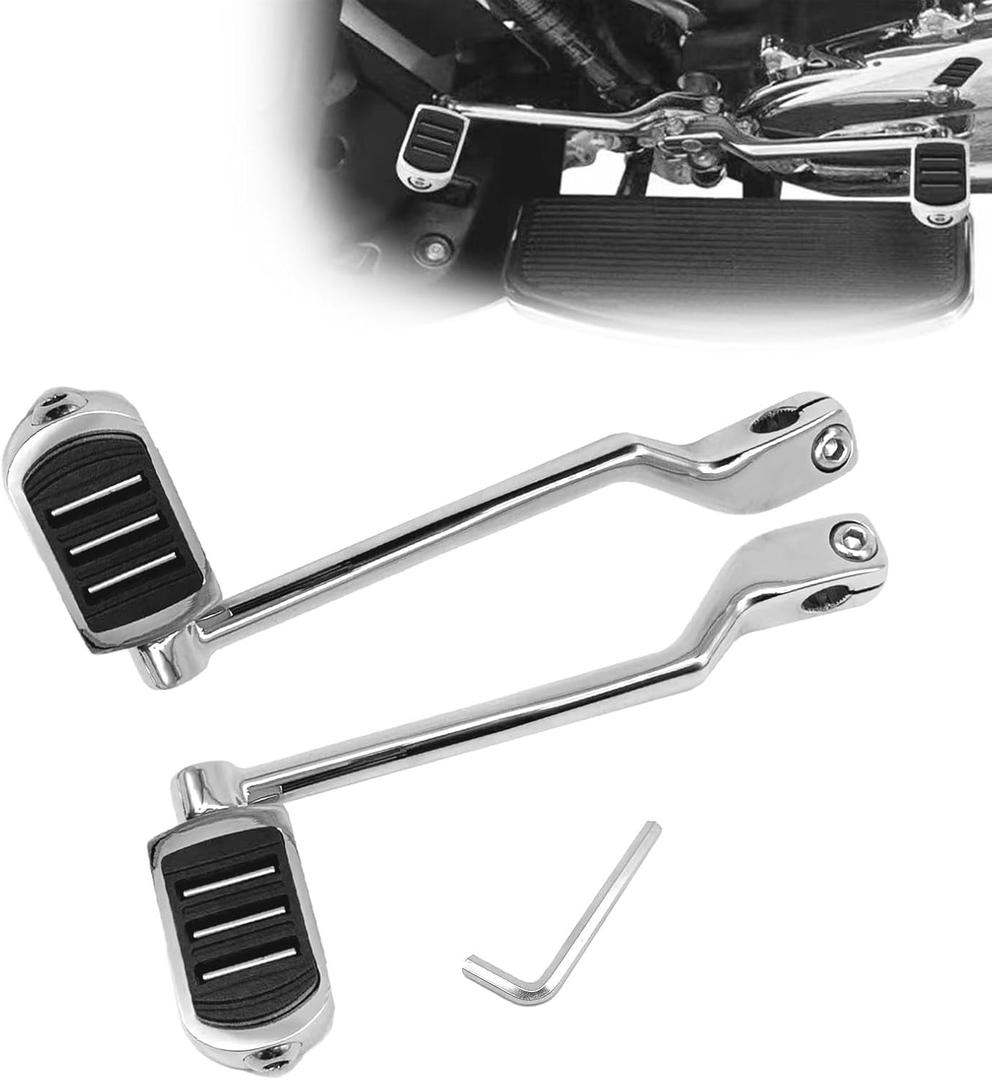 Compatible with Harley Davidson 1986-2017 FL Softail, 1988-2023 Touring Road King Road Glide Street Glide Electra Glide and 2008-later Trike, Heel Toe Shift Pegs Front Rear Levers w/Shifter Pegs