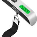 BAGAIL Digital Luggage Scale, 110lbs Hanging Baggage Scale with Backlit LCD Display, Portable Suitcase Weighing Scale, Travel Luggage Weight Scale with Hook, Strong Straps for Travelers (Ash Silver)