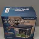 Desktop Fish Tank, 1.2 Gallon Self-Cleaning Smart Aquarium with Filter & 5-Color LED Light, Auto-Cycling Quiet Pump for Betta, Shrimp, Guppy, Goldfish