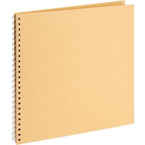 Paper Junkie 12x12 Album for Scrapbooking Hardcover, Kraft Paper Material Spiral Bound Sketchbook for Drawing, Writing, Arts and Crafts Projects, Home, Office, School (40 Sheets Total) - Scrapbook