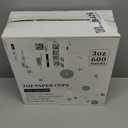 600 Pack 3 oz Paper Cups, Disposable Mini Cups for Mouthwash Espresso Snack Used for Bathroom, Party, Picnic, Travel and Events