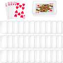 48pcs Blank Playing Card Case Plastic Empty Card Deck Box Holder High Capacity Snaps Closed Playing Game Card Storage Organizer for Standard 3.5x2.5Inch Poker Bank Business Game Card (NO Cards)
