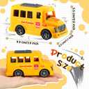 Blueweenly 24 Pcs 3.9 Inch Pull Back Mini School Bus Toys Bulk Plastic Yellow Small Bus Playset for Kids Back to School Classroom Rewards Birthday Party Favors Piata Fillers Carnival Prizes (Classic)