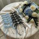 2 x 12 Pcs Satin Pearl Bow Hair Clips, Non-Slip Duckbill Barrettes for Women Girls for Weddings Parties Daily Use