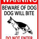 Funny Warning Metal Sign Beware of Dog Do Not Enter Not Responsible for Injury Tin Sign for Fence Yard Garden 8x12 Inches