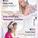 iClever HS19 Kids Headphones with Microphone for School, Safe Volume Limited, Over-Ear Girls Boys Headphones for Kids with Shareport, Foldable Wired for iPad/Travel (Pink)