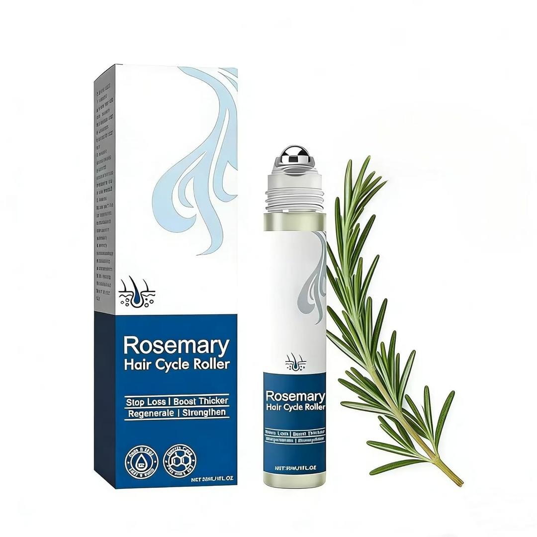 2 x Rosemary Hair Growth Roll On Serum  Non-Greasy Formula to Support Thicker Fuller Hair, Hair Loss Care for Men & Women for All Hair Types - 30ml