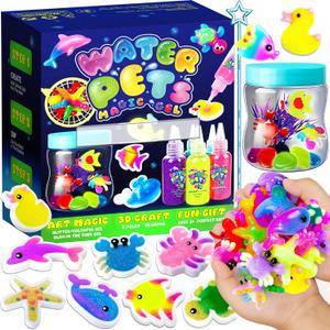 BFFPOSI Magic Water Elf Toy Kit - Fun Growing Magic Gel Water Pets, Craft Kits, Art and Crafts for Kids Ages 4-8-12, Toys for Kids Boys Girls 4 5 6 7 8 9 10 11 12, Birthday & Christmas Gifts, 36PCS