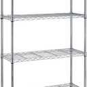 BestOffice Adjustable Wire Shelving Storage Shelves Heavy Duty Shelving Unit for Small Places Kitchen Garage (Chrome, 361454)