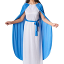 Morph Costumes Virgin Mary Costume For Women Blue Biblical Christmas Nativity Outfit For Adults Holiday Celebrations, Small