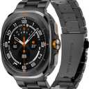 Band Compatible with Samsung Galaxy Watch Ultra 47mm(2025/2024),Metal Stainless Steel Bands Strap Men Women,NOT for Galaxy Watch 8 7 6 5 4 Band 40mm 44mm 45mm/Watch 8 6 4 Classic 42mm 46mm 43mm 47mm (BLACK)