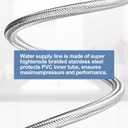 Miucui [10-Pack 48 Inch] 1/2" FIP x 3/8" COMP Faucet Supply Lines, Bathroom Faucet Hose Connector, 304 Stainless Steel Braided Water Supply Line