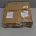 Small Ottoman with Storage, Folding Round Ottoman with Gold Trim, Velvet Storage Stool, Foot Stool with Soft Padded, Foot Rest for Living Room 13“x13”x12.4 (Beige, 1pcs)