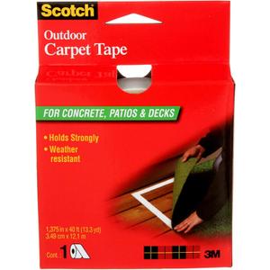 3M Scotch Double-Sided Carpet Tape 1.3 in x 40 ft Heavy Duty Indoor/Outdoor Rug Gripper for Hardwood, Vinyl, Tile & Concrete Floors Non-Slip Adhesive for Area Rugs and Mats