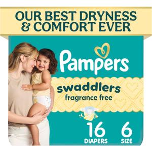 Swaddlers Diapers, Size 6 (35+ lbs),16 Count, Ultra Absorbent Disposable Infant Diaper
