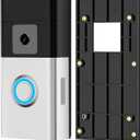 No-Drill Adhesive Ring Video Doorbell Mount Compatible with Ring Battery Doorbell/Plus/Pro, Camera Door Mounting Bracket Holder Accessories for Apartments, Renters, Houses