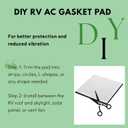 11" x 14" RV A/C Gasket Replacement, One-Piece Leak-Proof Foam Seal, Cut to Size for Foam Block Kit & Plenum Divider, Roof Seal Kit for Leak Repair, Gap Filling & Vibration Reduction