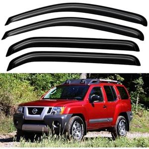 Window Visors Rain Guards Shield for 2005-2016 Nissan Xterra, Out-Channel Window Vent Wind Deflectors Visors Shades for 05-16 Nissan Xterra