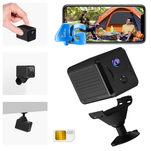 4G LTE Hidden Camera,Cellular Security Camera No WiFi with 4G SIM Card, 4K HD Portable Car Spy Camera, 160 Wide View, with Night Vision, AI Motion Detection Alert App Control
